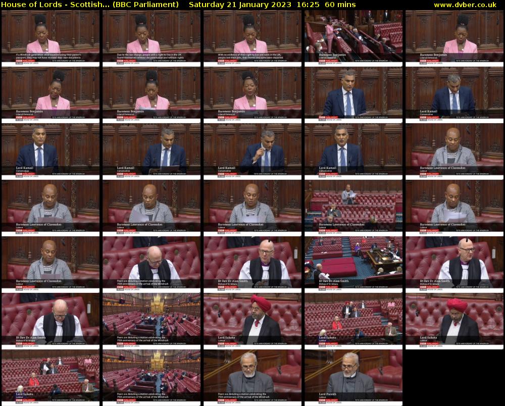 House of Lords - Scottish... (BBC Parliament) Saturday 21 January 2023 16:25 - 17:25