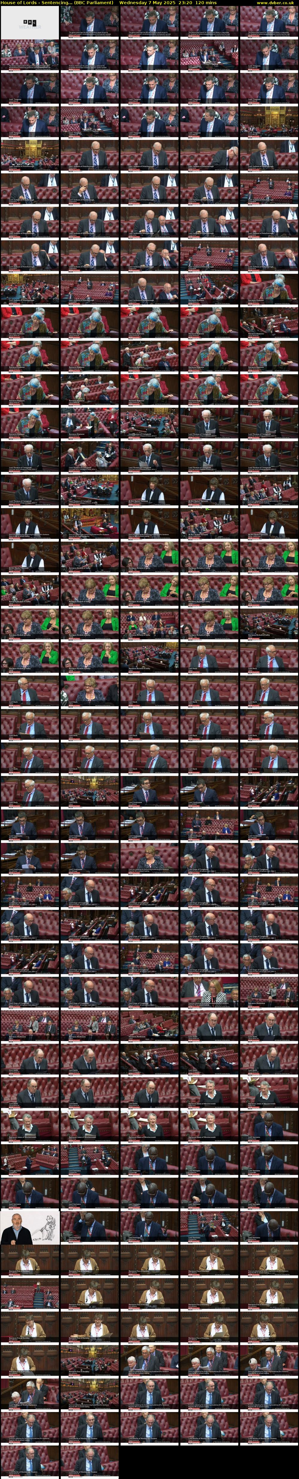 House of Lords - Sentencing... (BBC Parliament) Wednesday 7 May 2025 23:20 - 01:20
