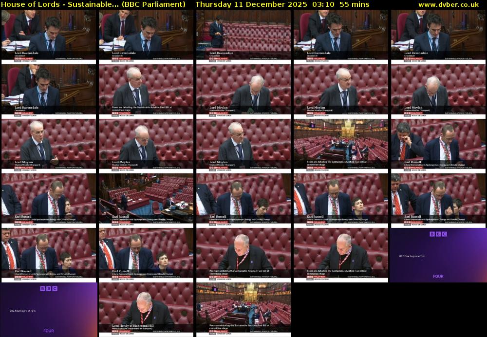 House of Lords - Sustainable... (BBC Parliament) Thursday 11 December 2025 03:10 - 04:05