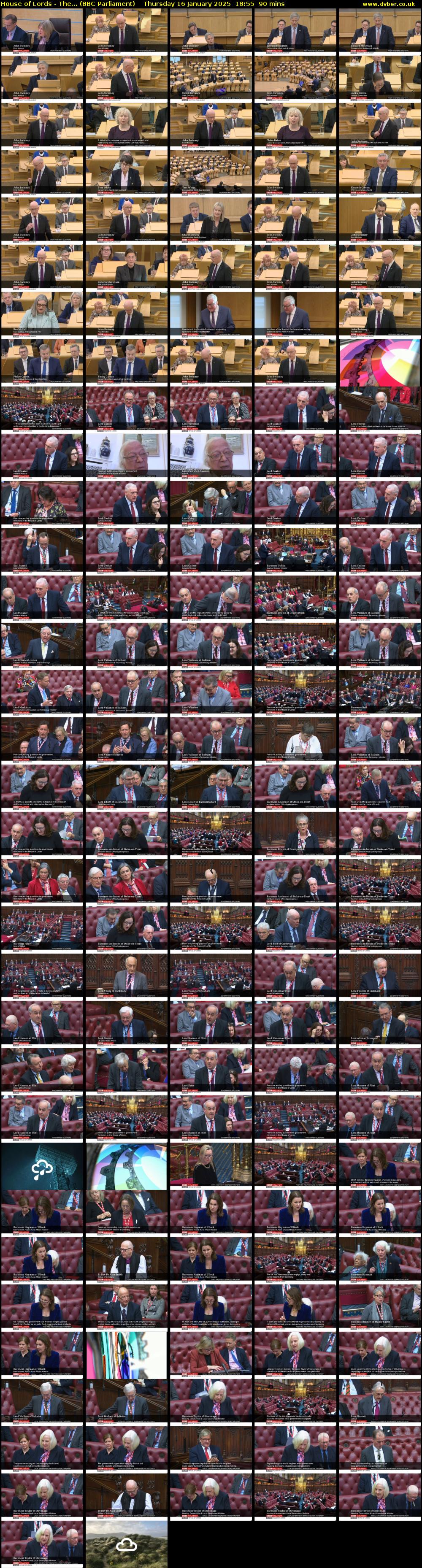 House of Lords - The... (BBC Parliament) Thursday 16 January 2025 18:55 - 20:25