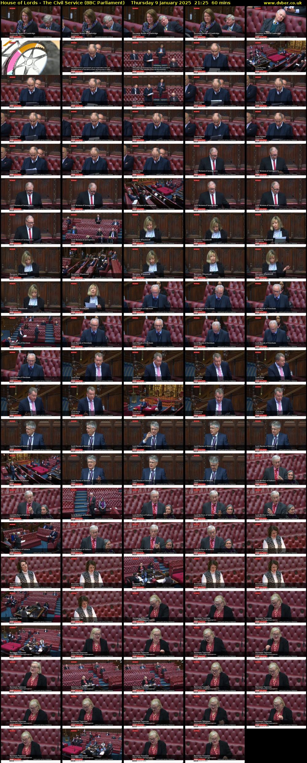 House of Lords - The Civil Service (BBC Parliament) Thursday 9 January 2025 21:25 - 22:25