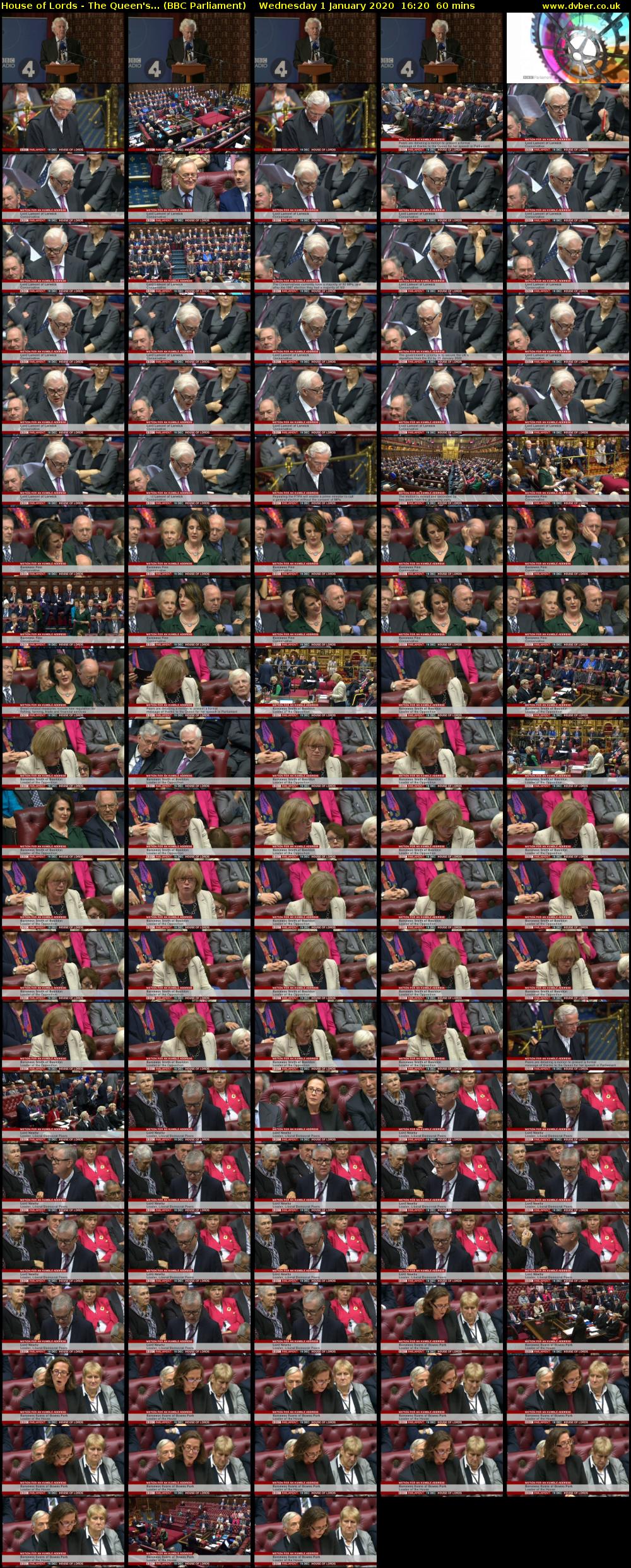 House of Lords - The Queen's... (BBC Parliament) Wednesday 1 January 2020 16:20 - 17:20