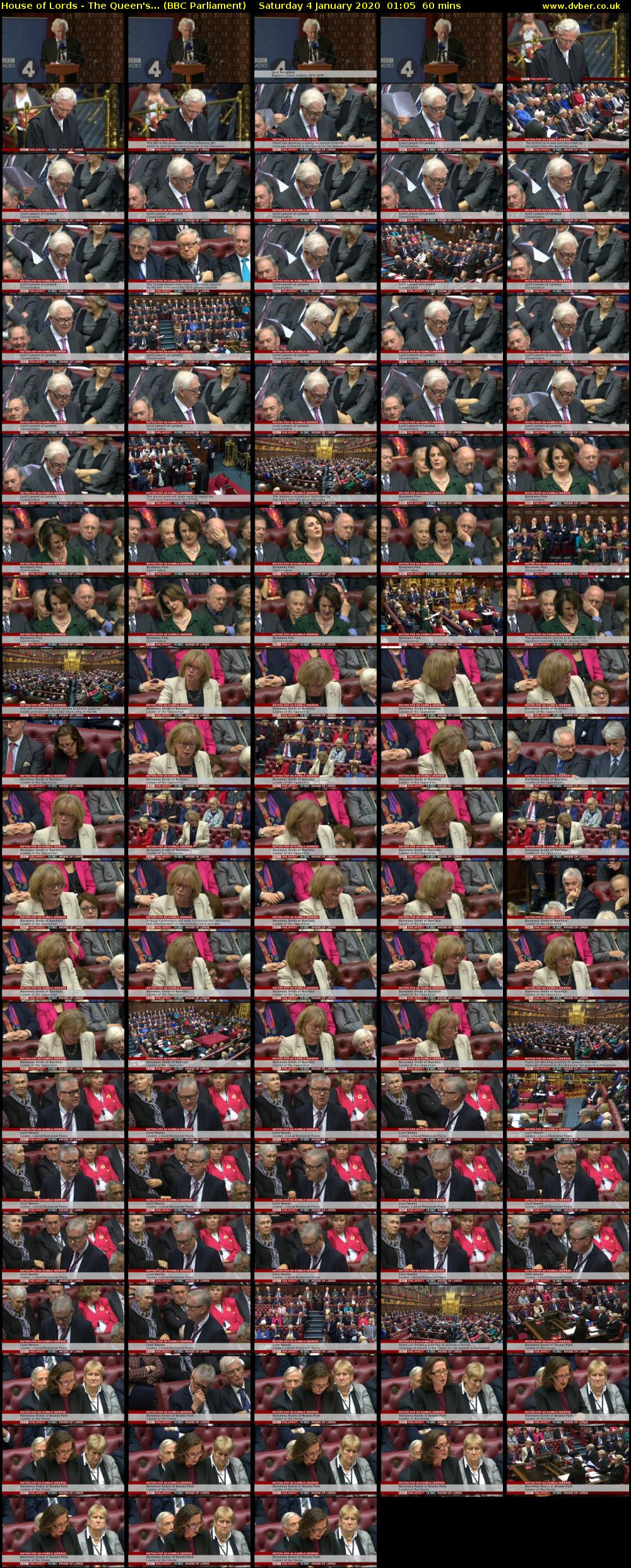 House of Lords - The Queen's... (BBC Parliament) Saturday 4 January 2020 01:05 - 02:05