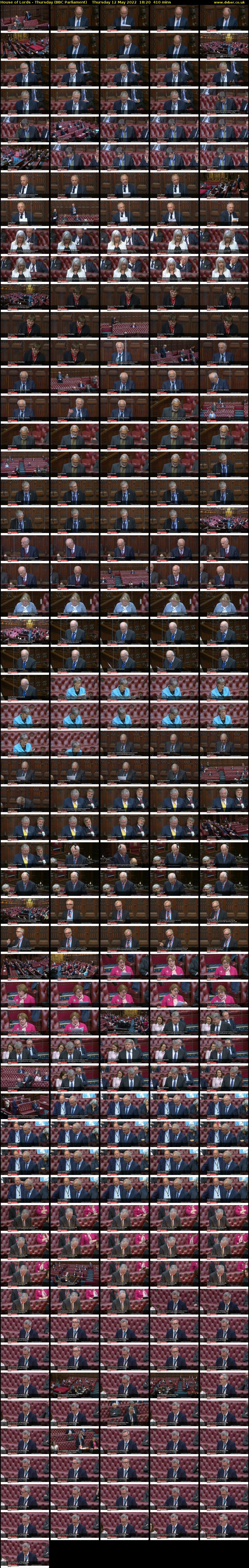House of Lords - Thursday (BBC Parliament) Thursday 12 May 2022 18:20 - 01:10