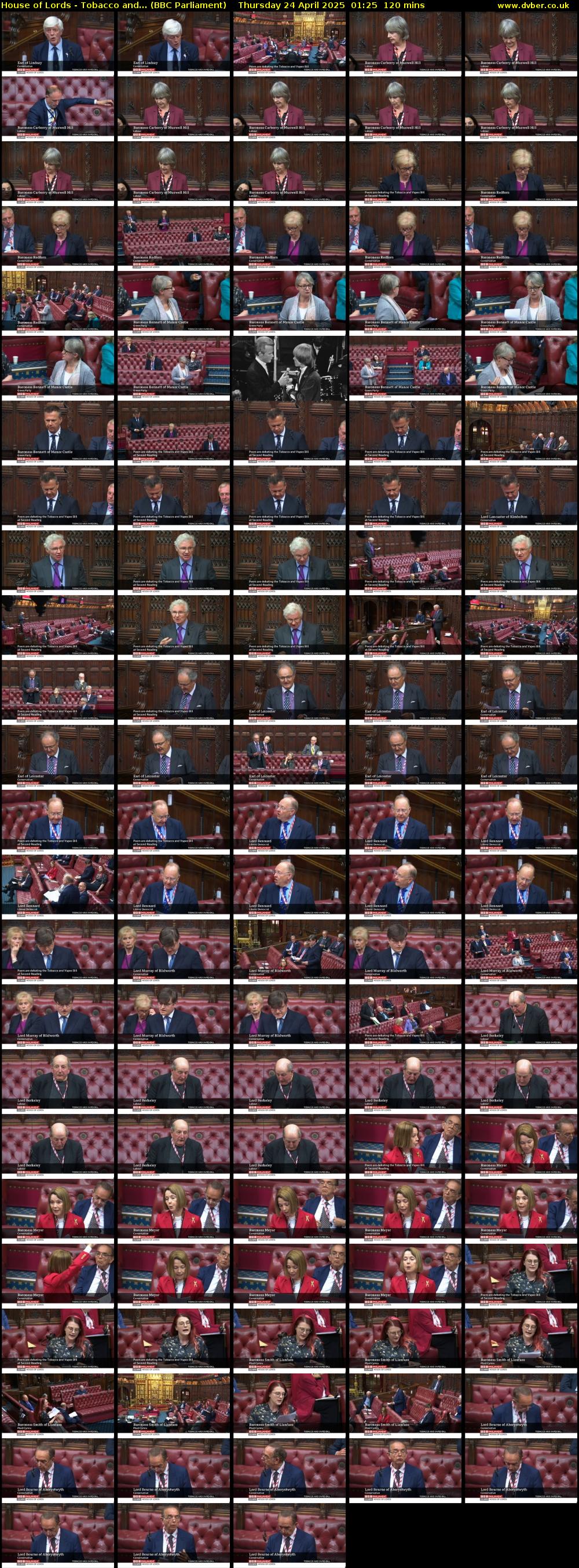 House of Lords - Tobacco and... (BBC Parliament) Thursday 24 April 2025 01:25 - 03:25