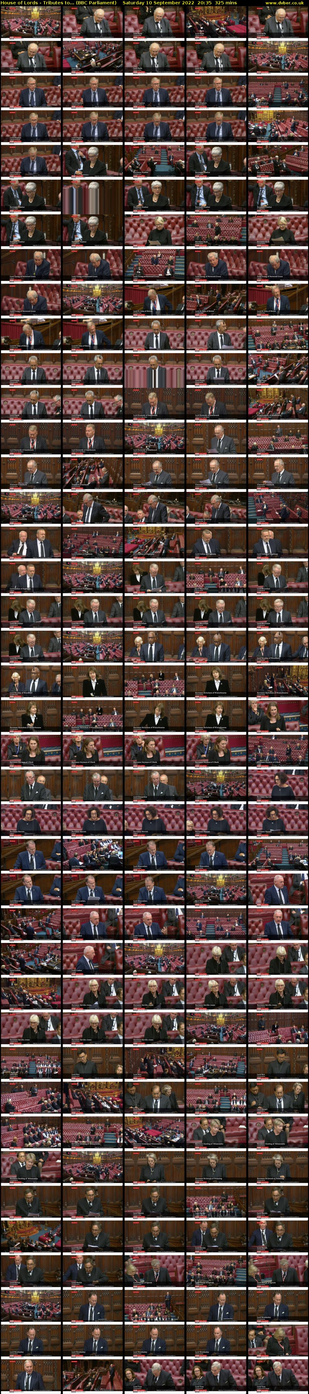 House of Lords - Tributes to... (BBC Parliament) Saturday 10 September 2022 20:35 - 02:00