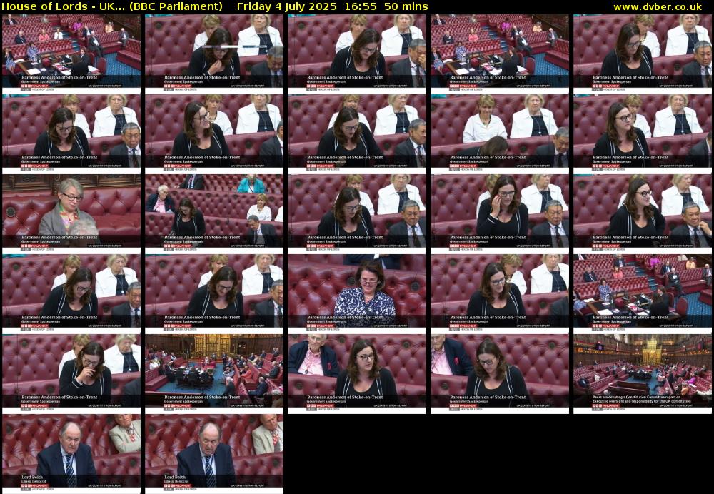 House of Lords - UK... (BBC Parliament) Friday 4 July 2025 16:55 - 17:45