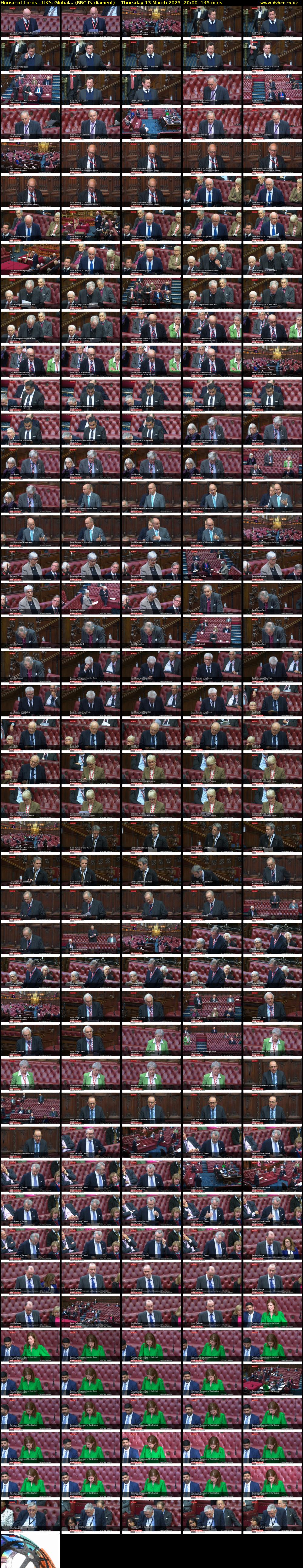 House of Lords - UK's Global... (BBC Parliament) Thursday 13 March 2025 20:00 - 22:25