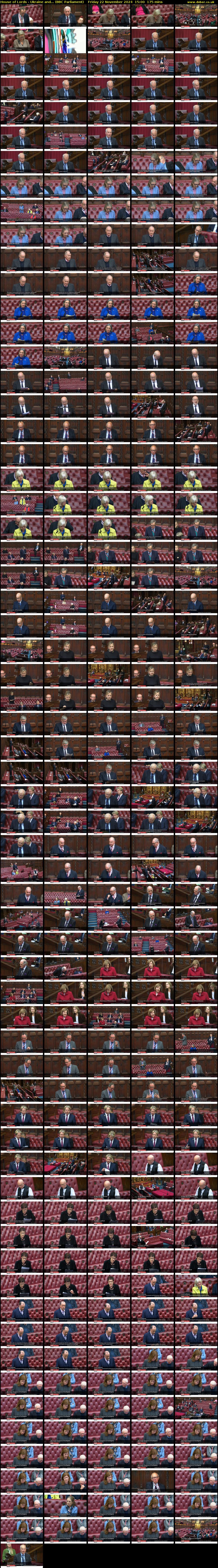 House of Lords - Ukraine and... (BBC Parliament) Friday 22 November 2024 15:00 - 17:55