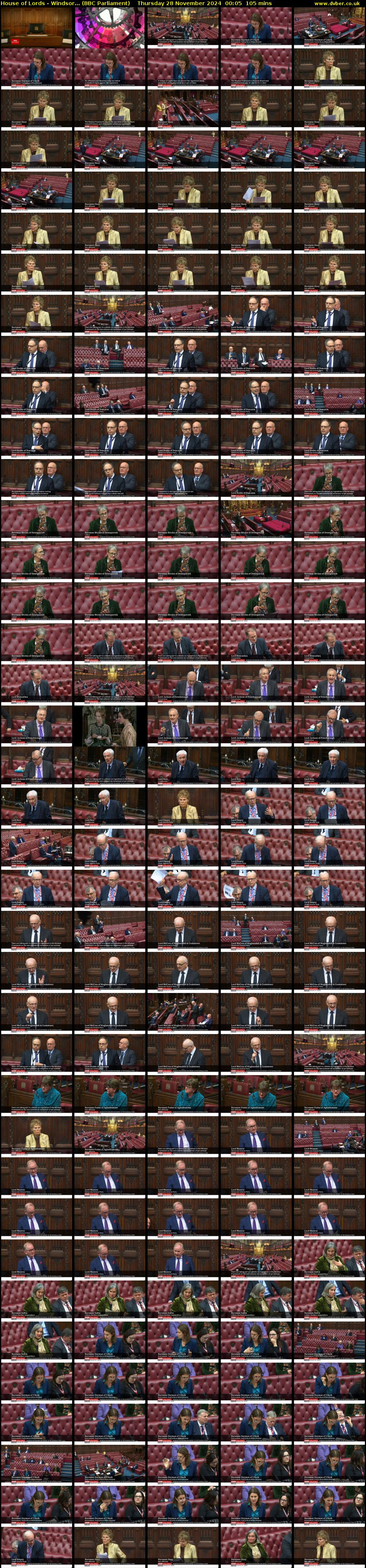 House of Lords - Windsor... (BBC Parliament) Thursday 28 November 2024 00:05 - 01:50