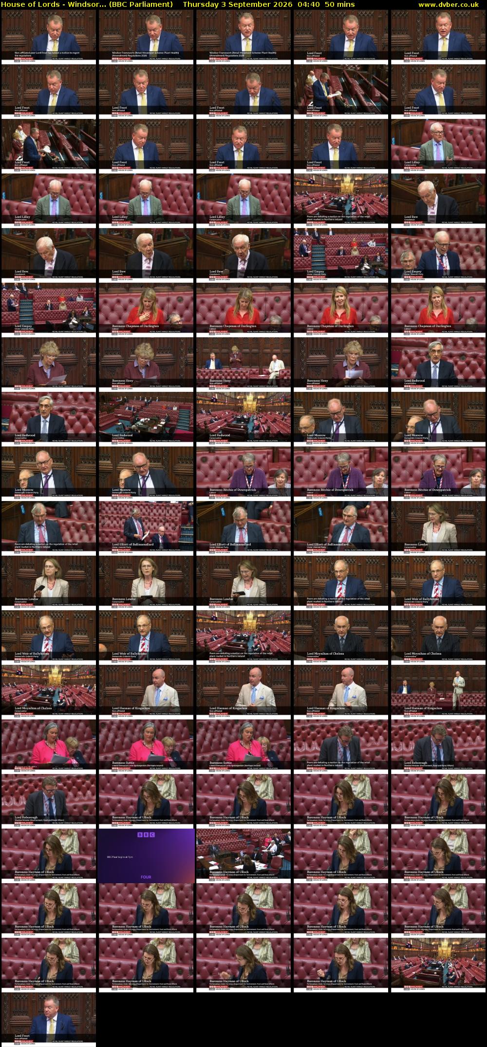 House of Lords - Windsor... (BBC Parliament) Thursday 3 September 2026 04:40 - 05:30