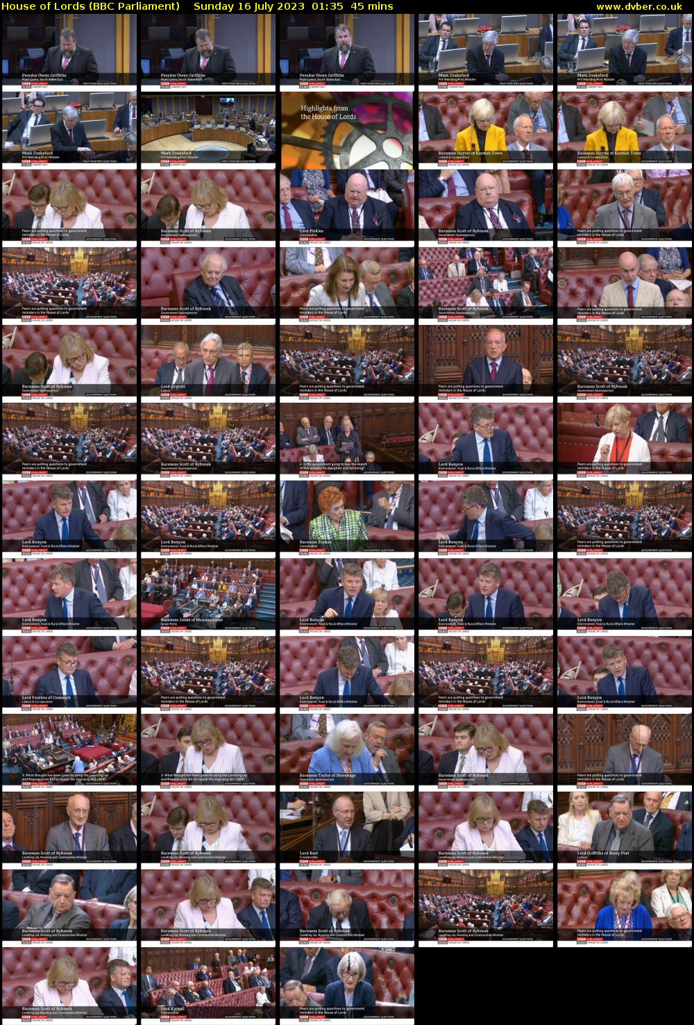 House of Lords (BBC Parliament) Sunday 16 July 2023 01:35 - 02:20