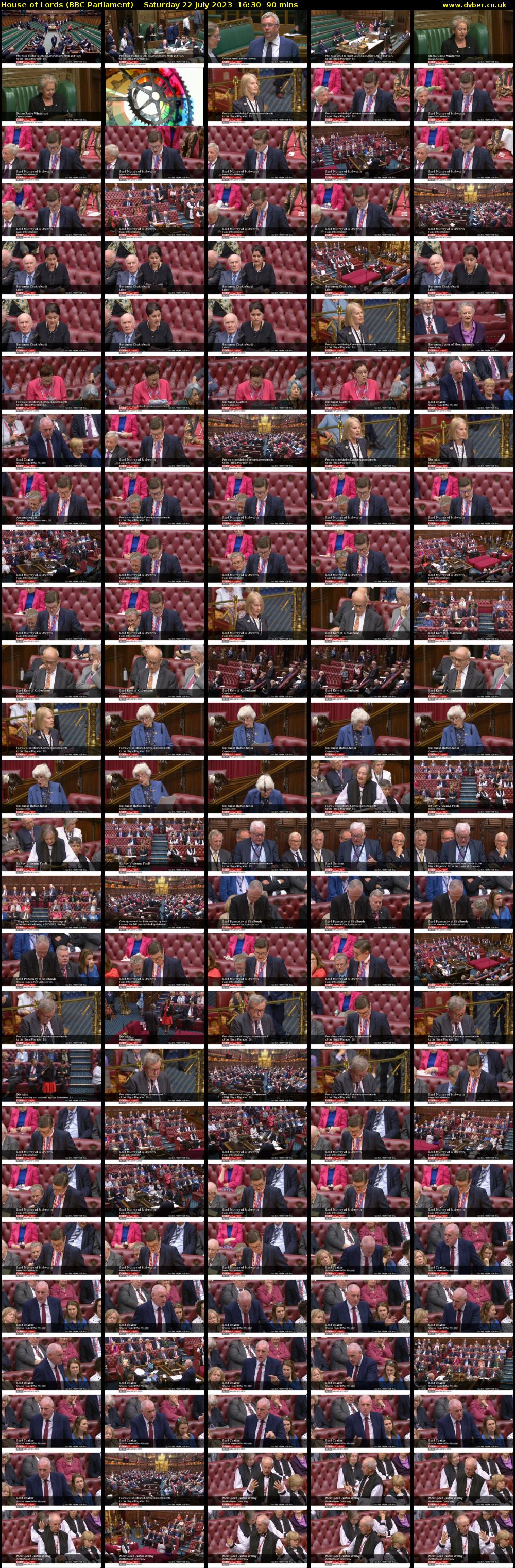 House of Lords (BBC Parliament) Saturday 22 July 2023 16:30 - 18:00