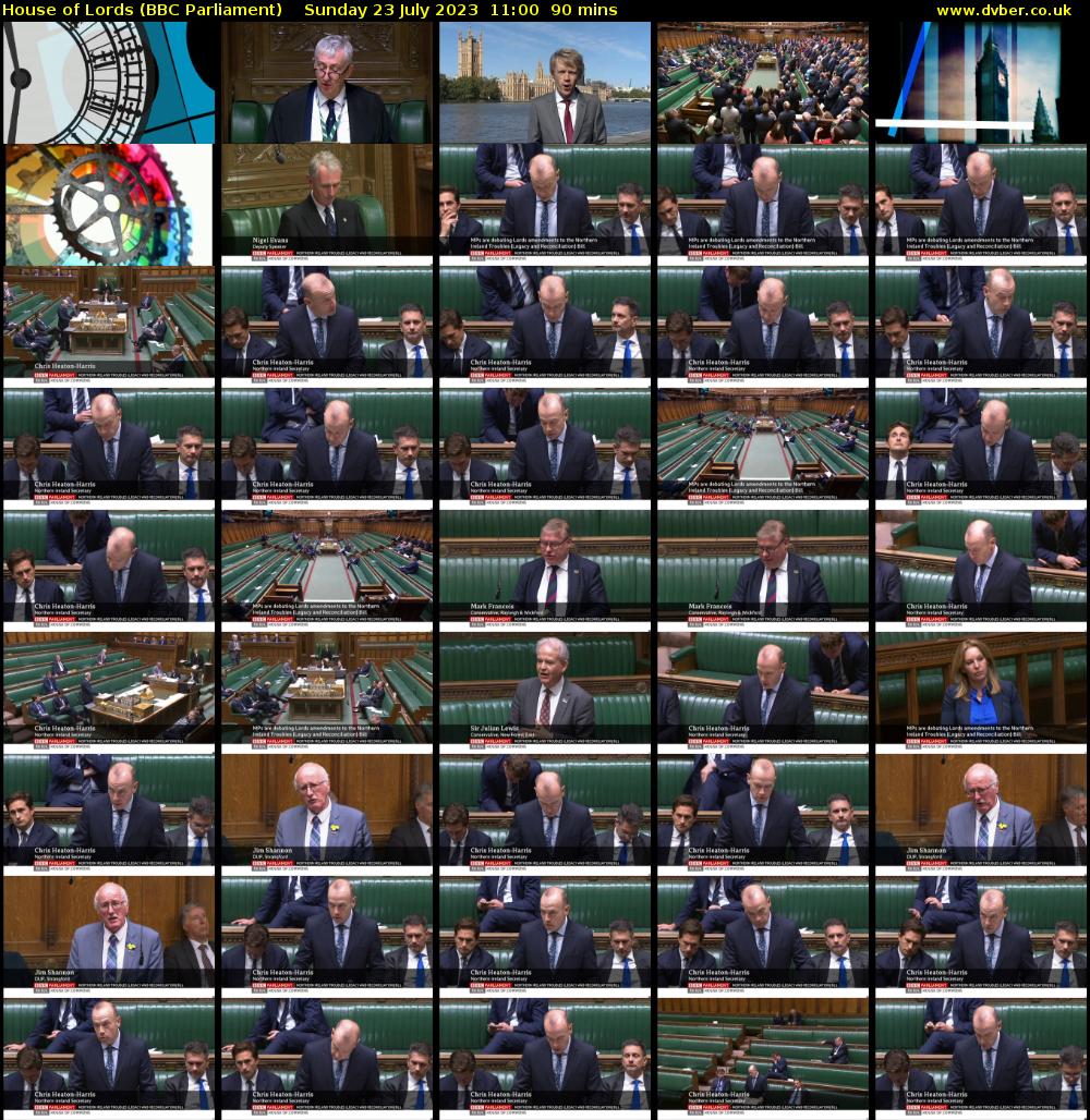 House of Lords (BBC Parliament) Sunday 23 July 2023 11:00 - 12:30