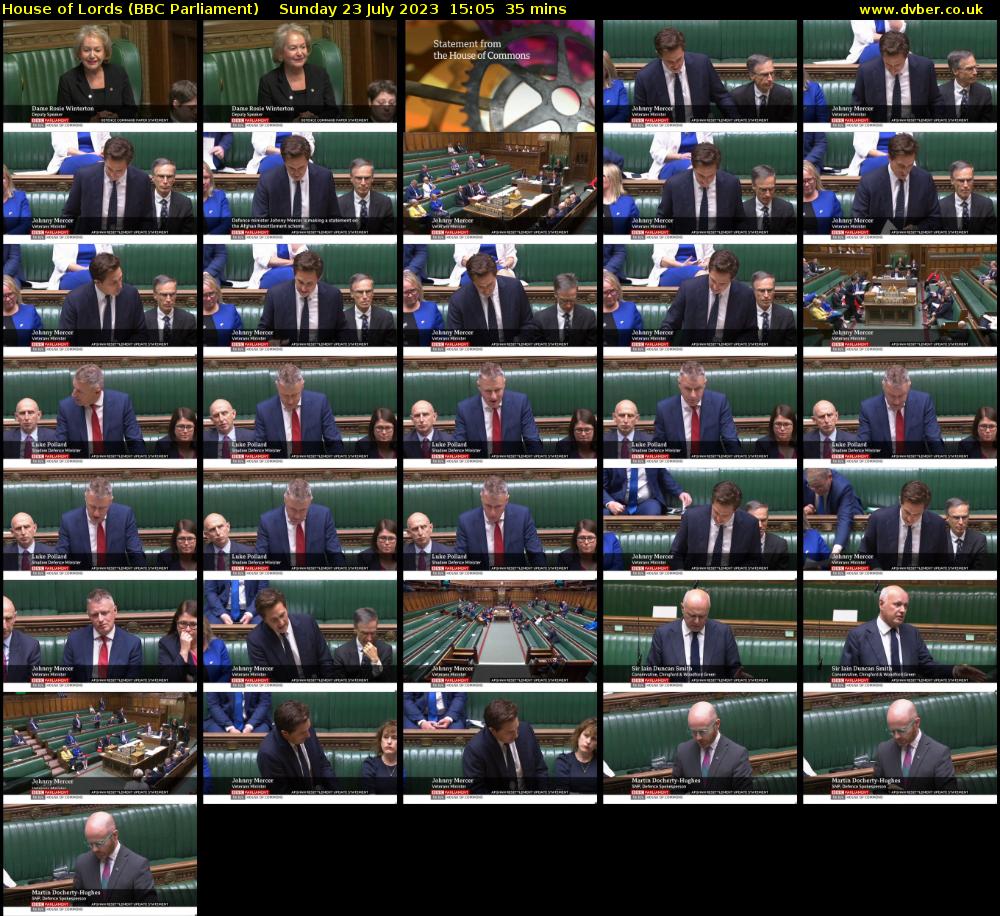 House of Lords (BBC Parliament) Sunday 23 July 2023 15:05 - 15:40