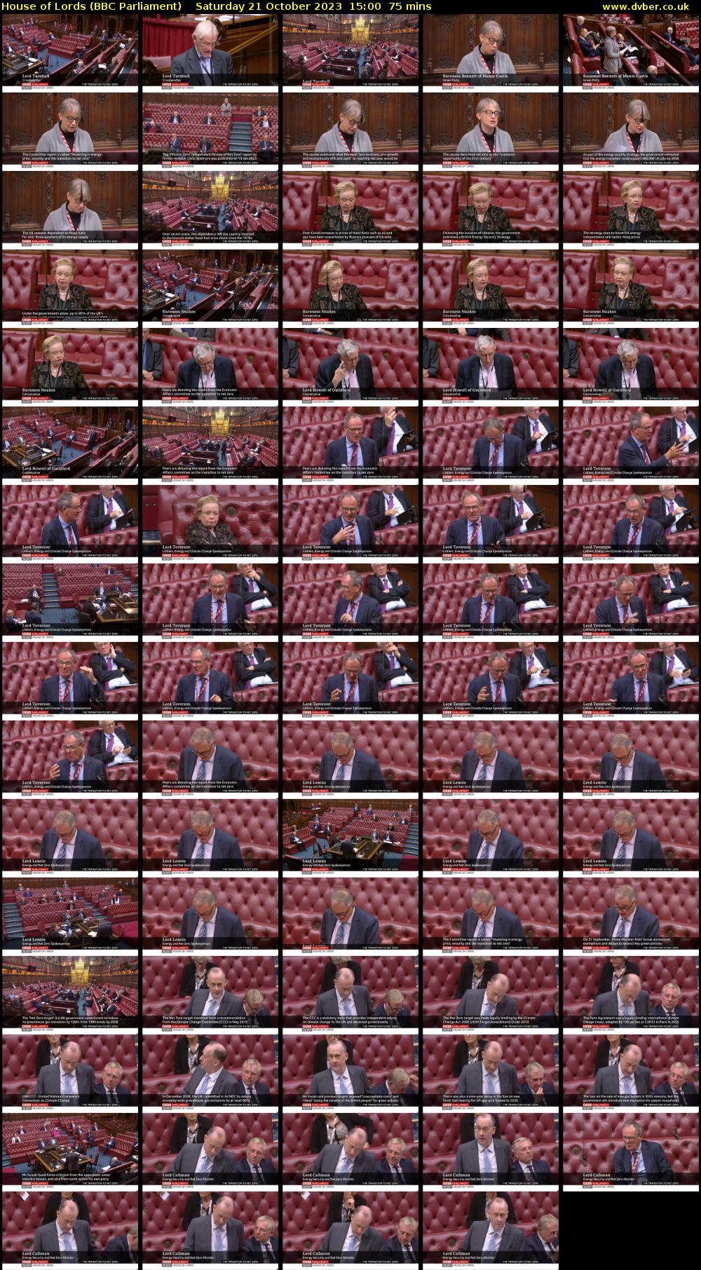 House of Lords (BBC Parliament) Saturday 21 October 2023 15:00 - 16:15