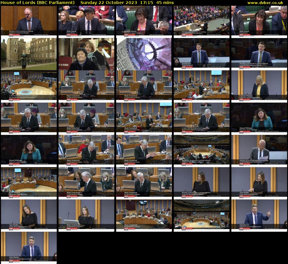 House of Lords (BBC Parliament) Sunday 22 October 2023 17:15 - 18:00