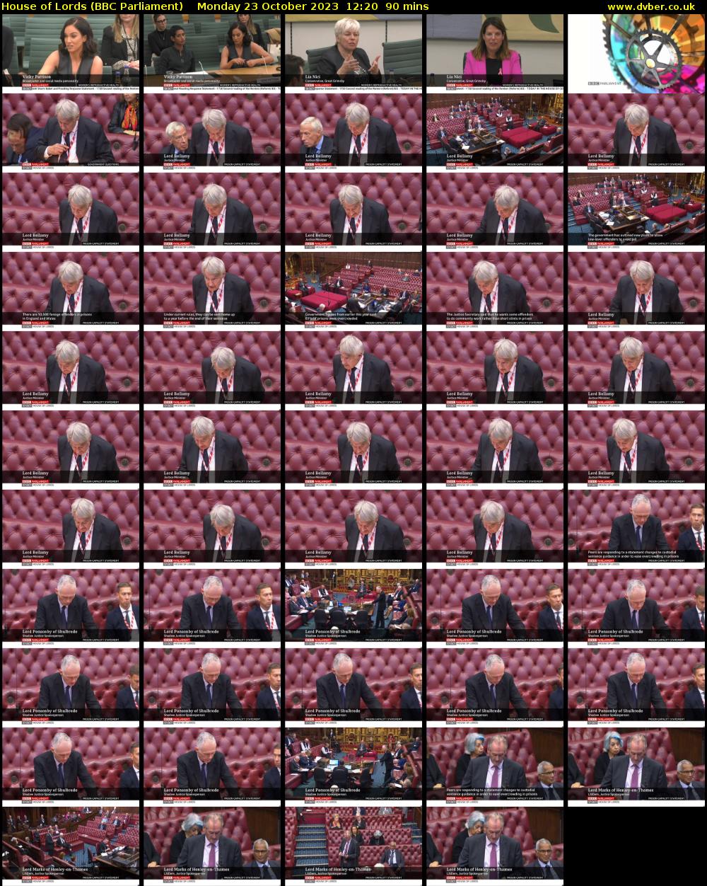 House of Lords (BBC Parliament) Monday 23 October 2023 12:20 - 13:50