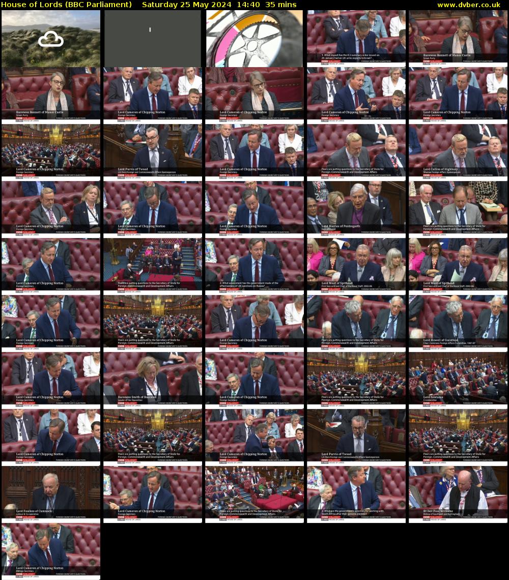 House of Lords (BBC Parliament) Saturday 25 May 2024 14:40 - 15:15