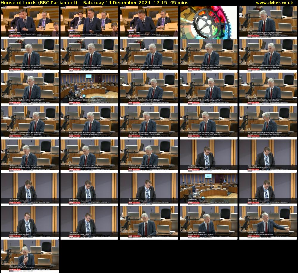 House of Lords (BBC Parliament) Saturday 14 December 2024 17:15 - 18:00
