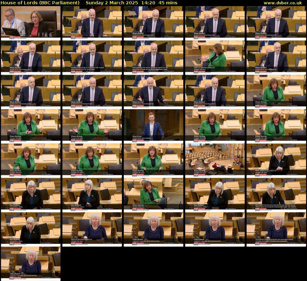 House of Lords (BBC Parliament) Sunday 2 March 2025 14:20 - 15:05