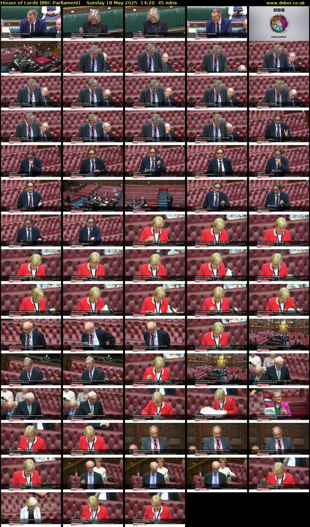 House of Lords (BBC Parliament) Sunday 18 May 2025 14:20 - 15:05