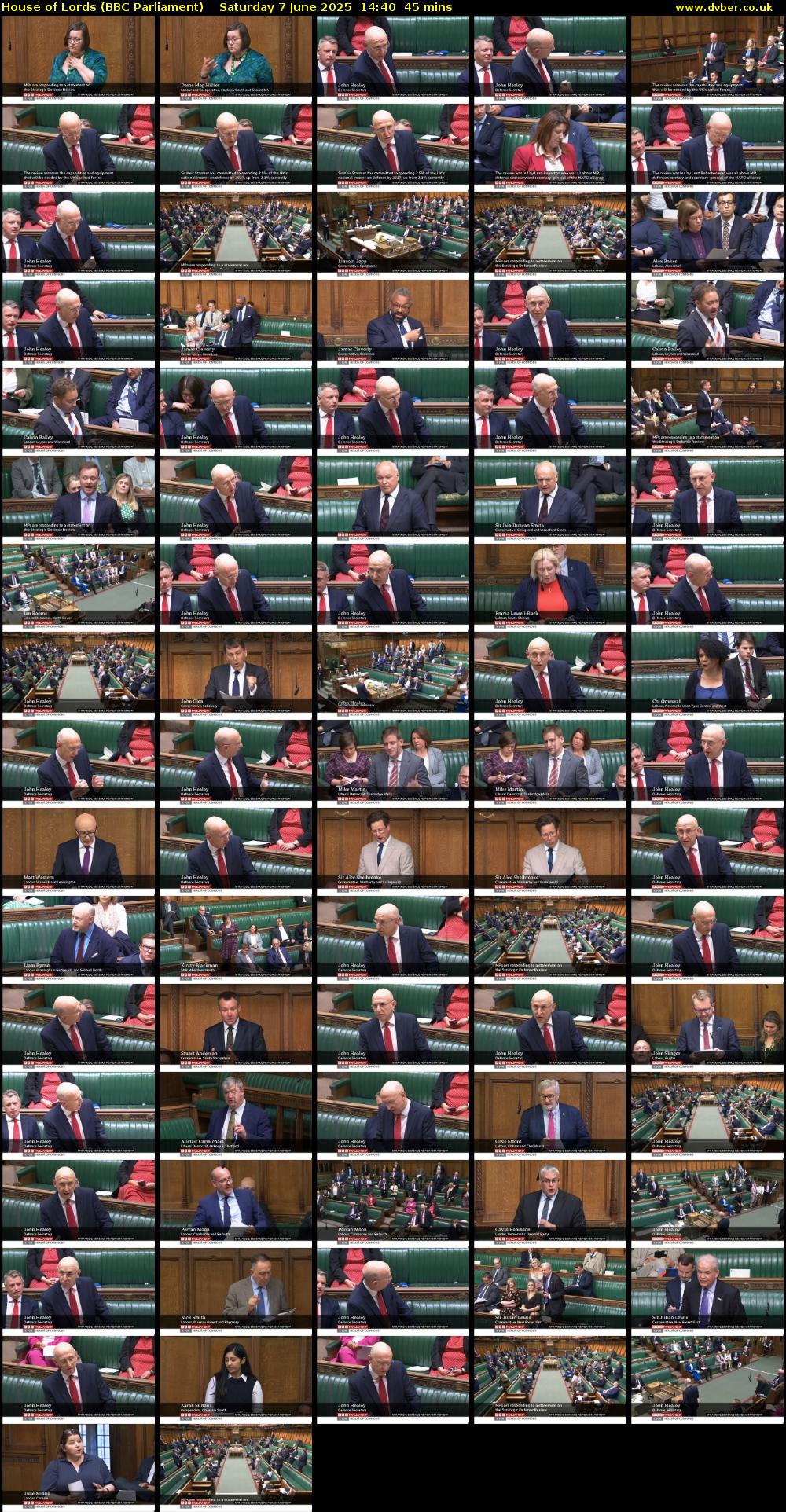 House of Lords (BBC Parliament) Saturday 7 June 2025 14:40 - 15:25