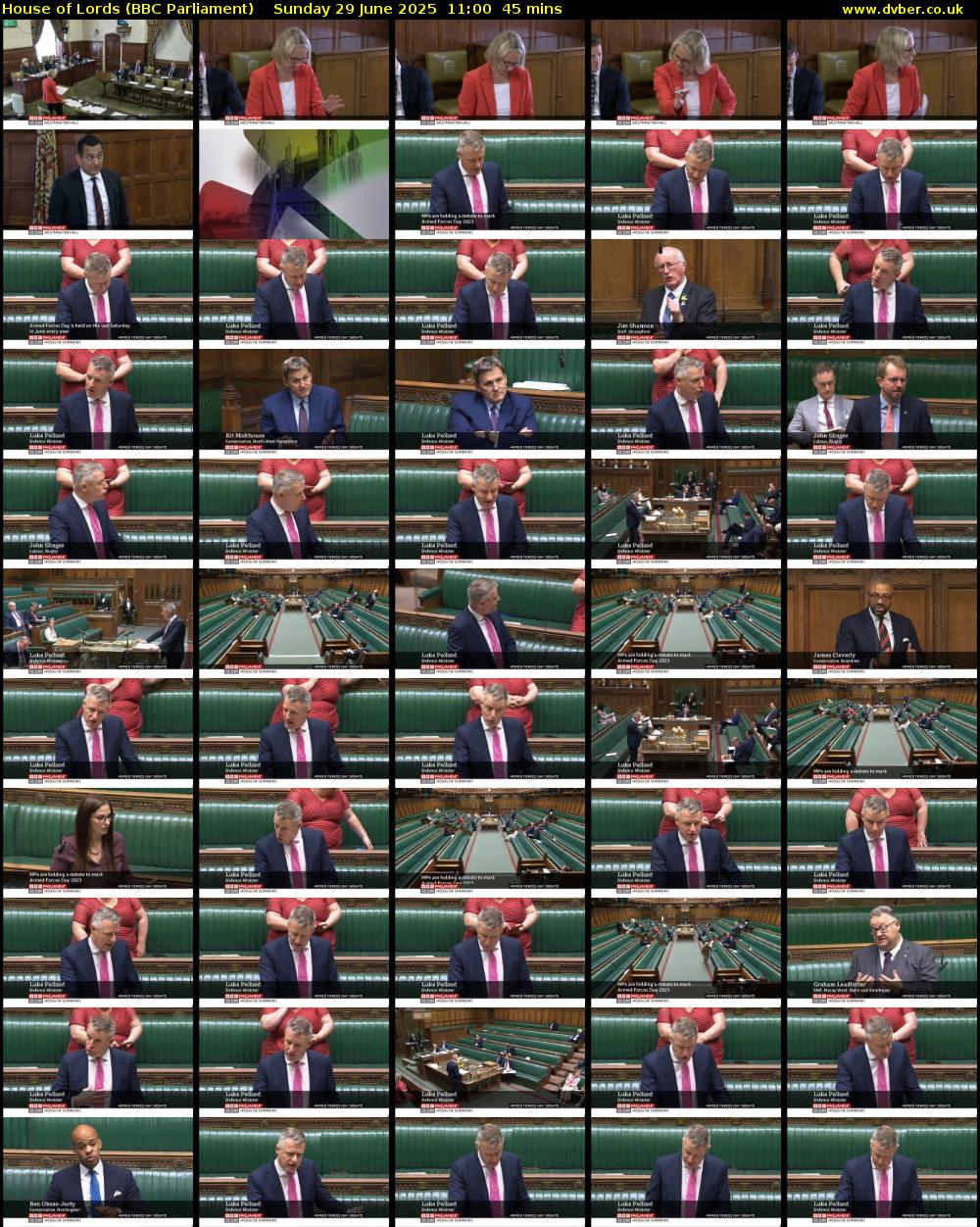 House of Lords (BBC Parliament) Sunday 29 June 2025 11:00 - 11:45