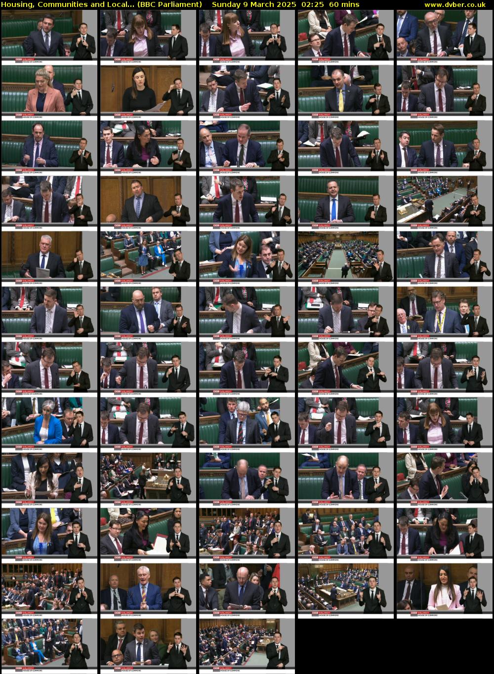 Housing, Communities and Local... (BBC Parliament) Sunday 9 March 2025 02:25 - 03:25