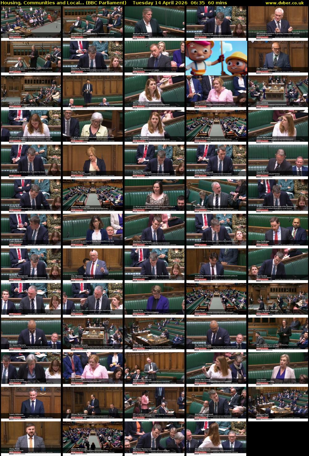 Housing, Communities and Local... (BBC Parliament) Tuesday 14 April 2026 06:35 - 07:35