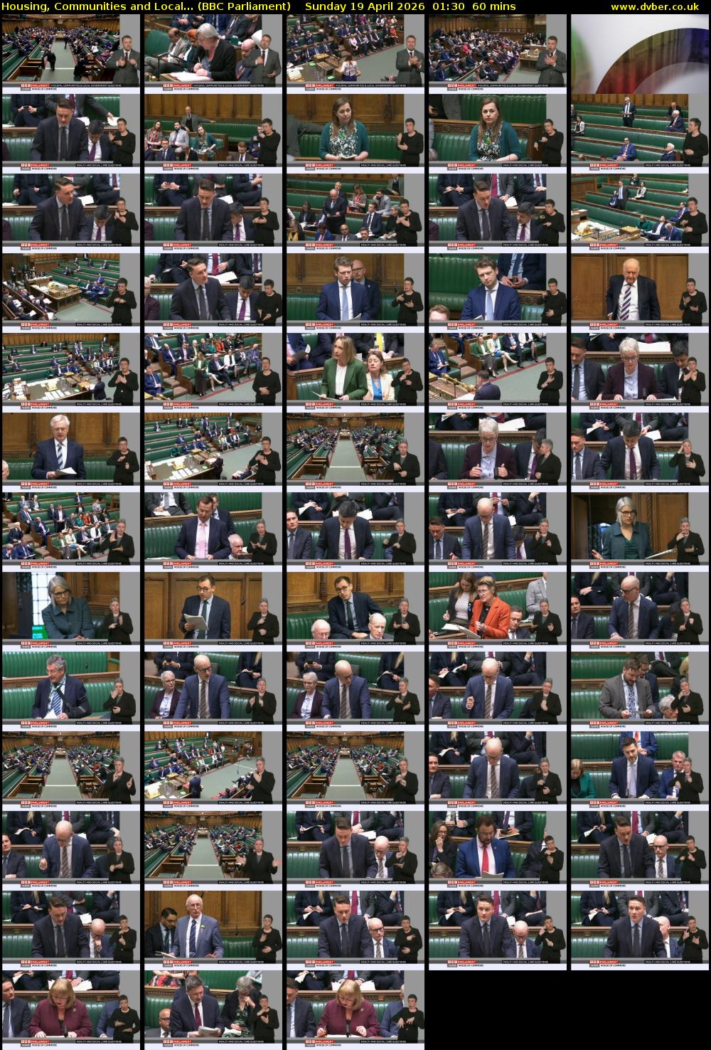 Housing, Communities and Local... (BBC Parliament) Sunday 19 April 2026 01:30 - 02:30