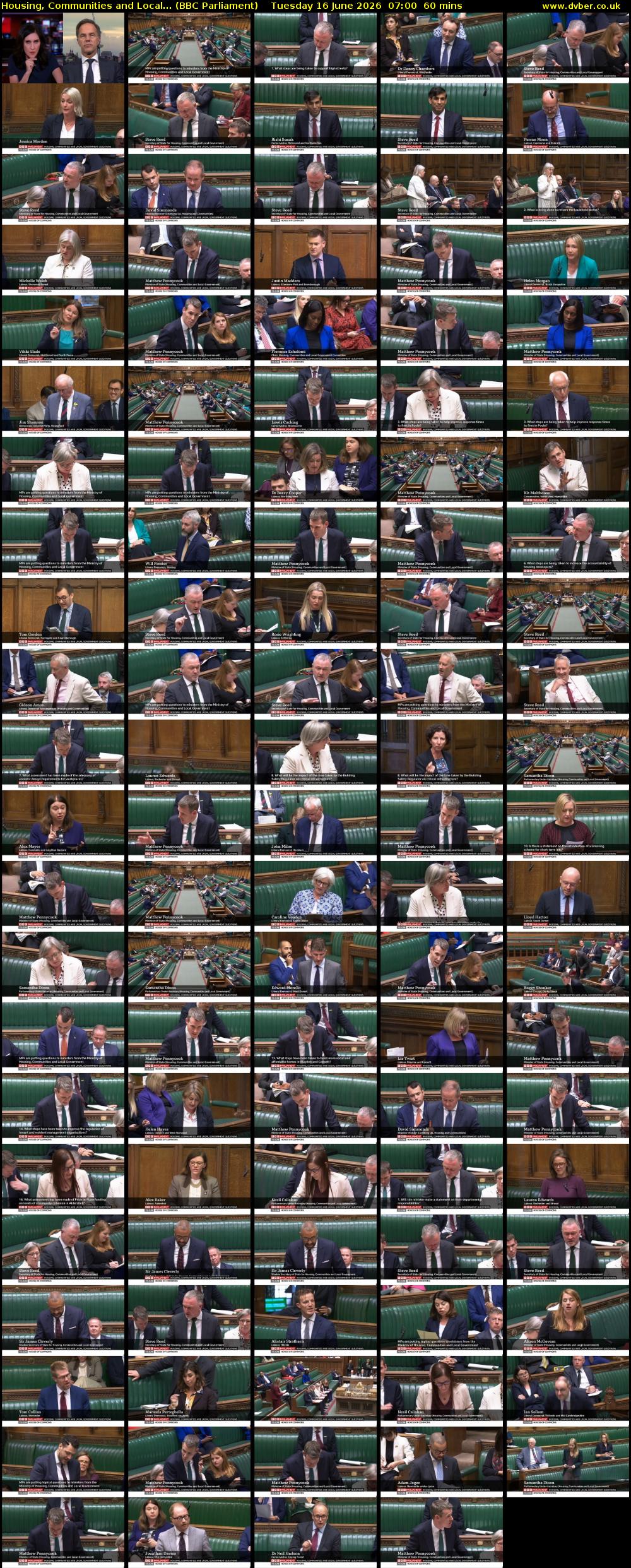 Housing, Communities and Local... (BBC Parliament) Tuesday 16 June 2026 07:00 - 08:00