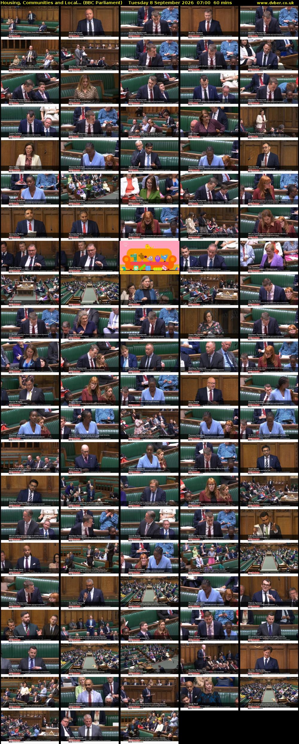 Housing, Communities and Local... (BBC Parliament) Tuesday 8 September 2026 07:00 - 08:00