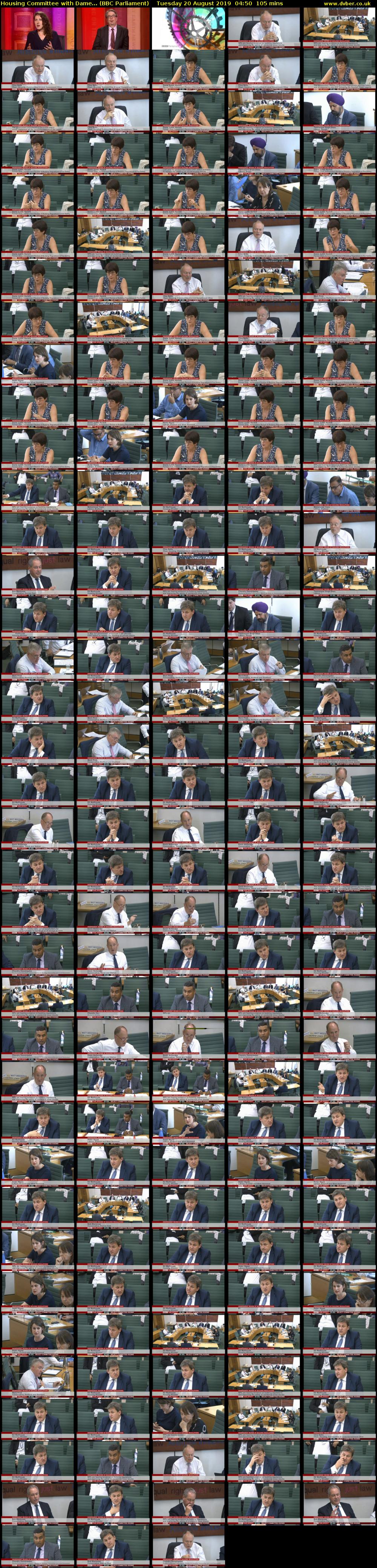 Housing Committee with Dame... (BBC Parliament) Tuesday 20 August 2019 04:50 - 06:35