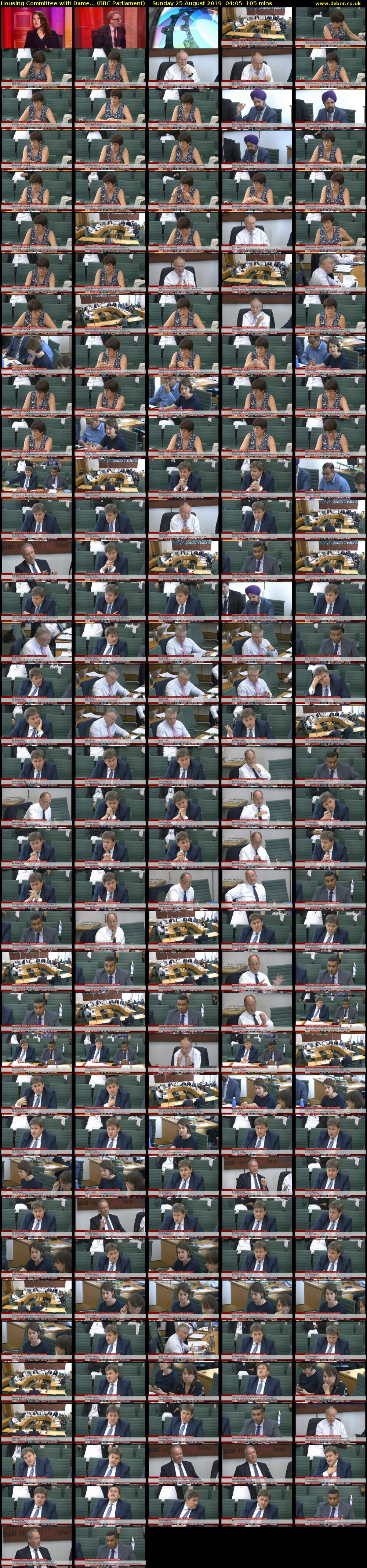 Housing Committee with Dame... (BBC Parliament) Sunday 25 August 2019 04:05 - 05:50