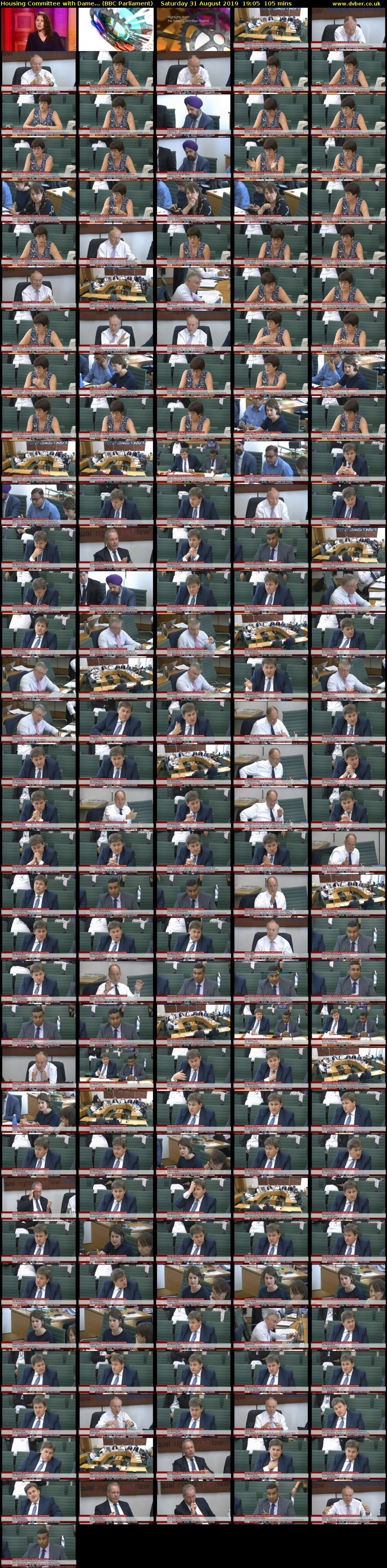 Housing Committee with Dame... (BBC Parliament) Saturday 31 August 2019 19:05 - 20:50