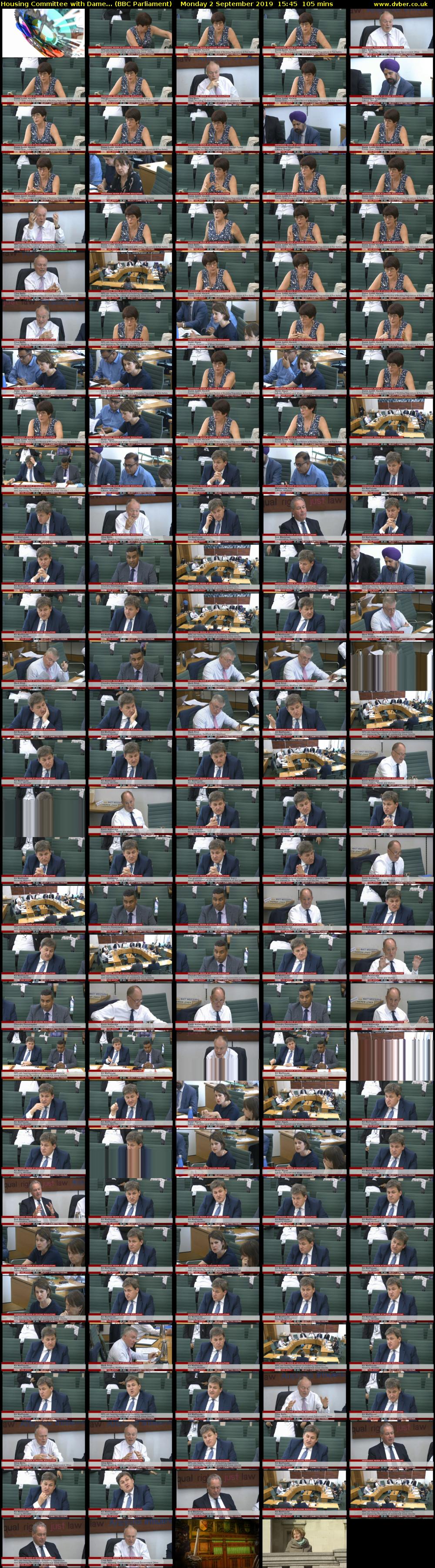 Housing Committee with Dame... (BBC Parliament) Monday 2 September 2019 15:45 - 17:30