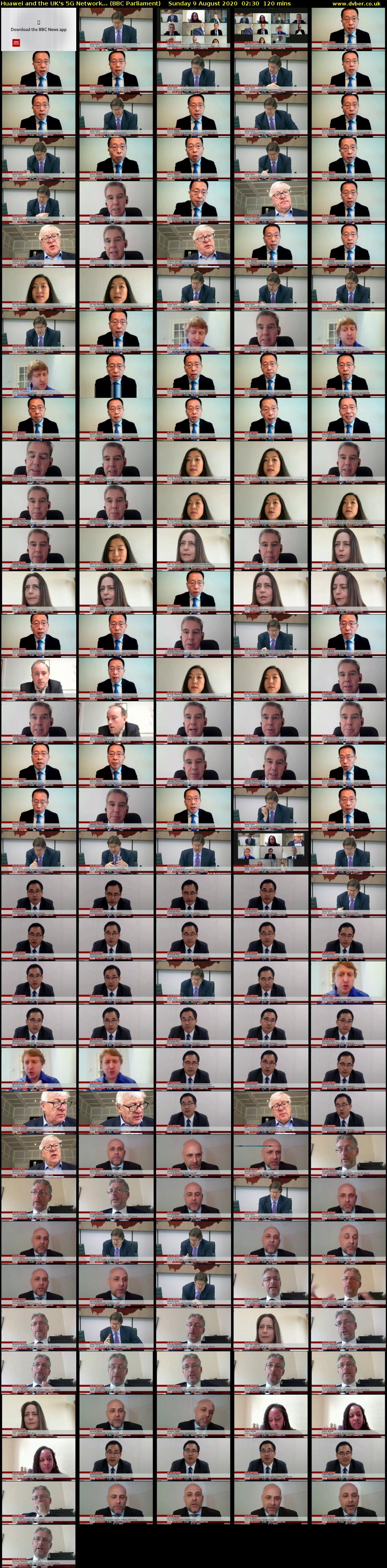 Huawei and the UK's 5G Network... (BBC Parliament) Sunday 9 August 2020 02:30 - 04:30