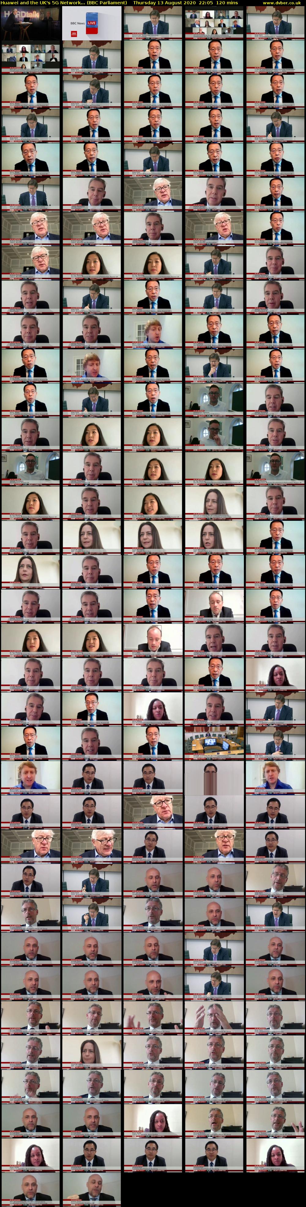 Huawei and the UK's 5G Network... (BBC Parliament) Thursday 13 August 2020 22:05 - 00:05