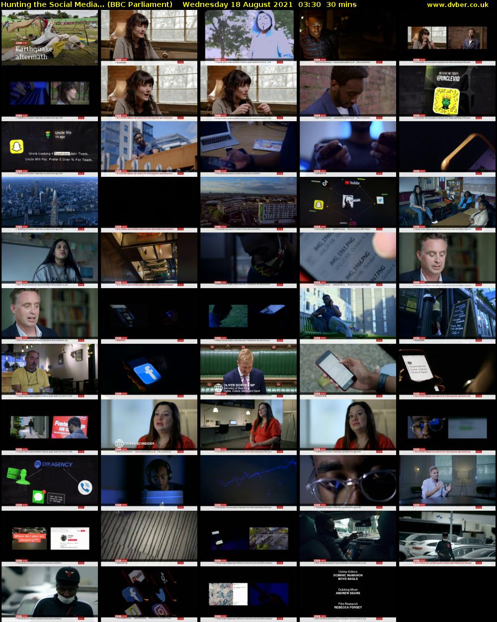 Hunting the Social Media... (BBC Parliament) Wednesday 18 August 2021 03:30 - 04:00