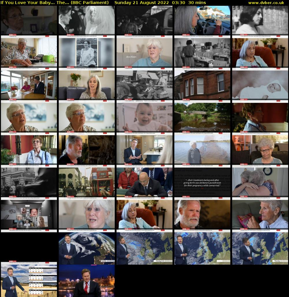 If You Love Your Baby... The... (BBC Parliament) Sunday 21 August 2022 03:30 - 04:00