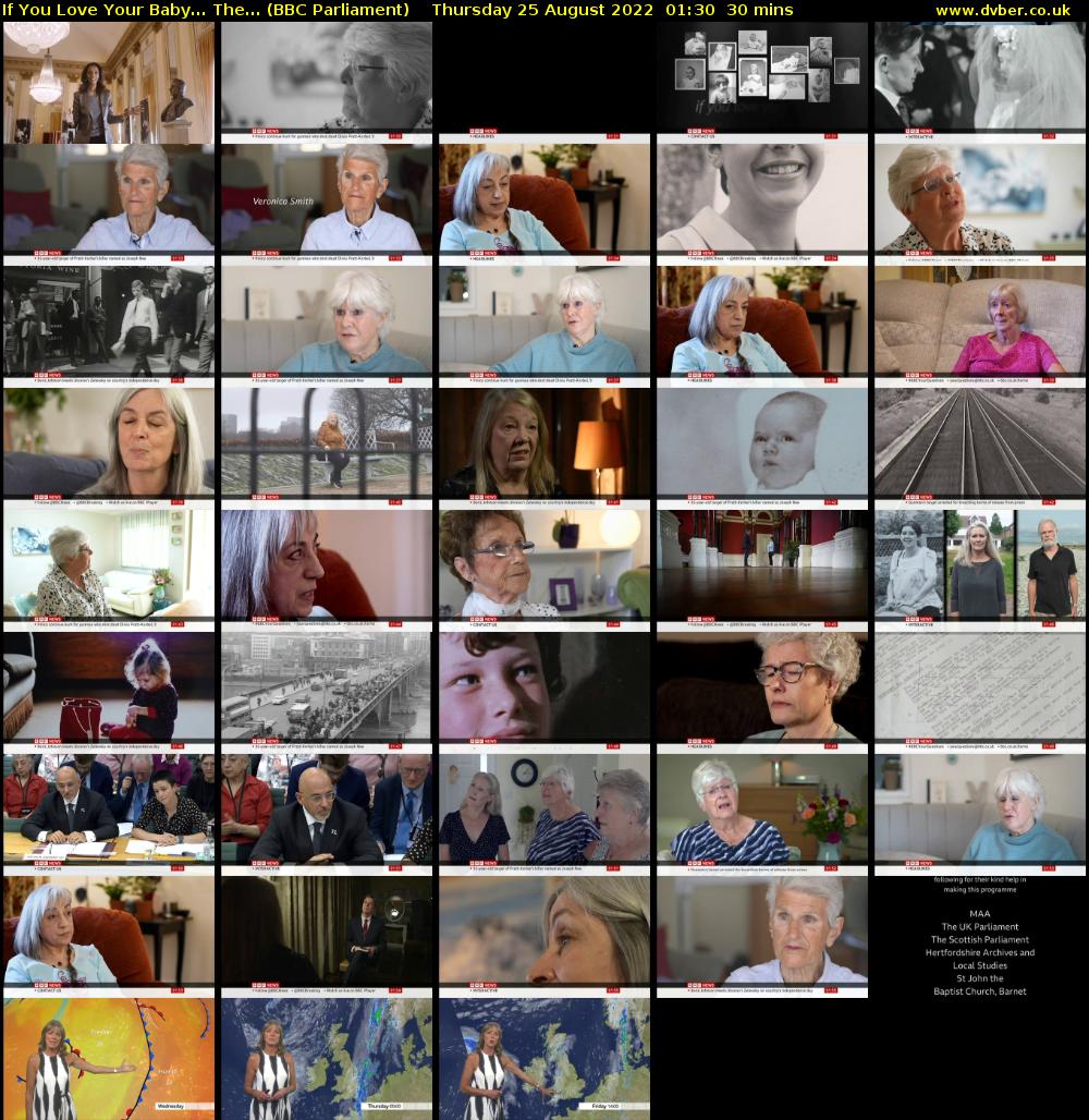 If You Love Your Baby... The... (BBC Parliament) Thursday 25 August 2022 01:30 - 02:00