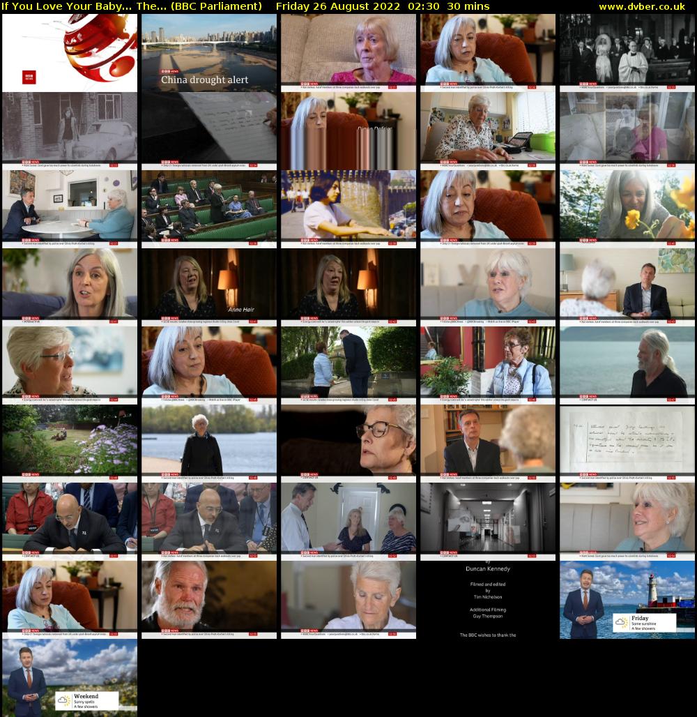If You Love Your Baby... The... (BBC Parliament) Friday 26 August 2022 02:30 - 03:00