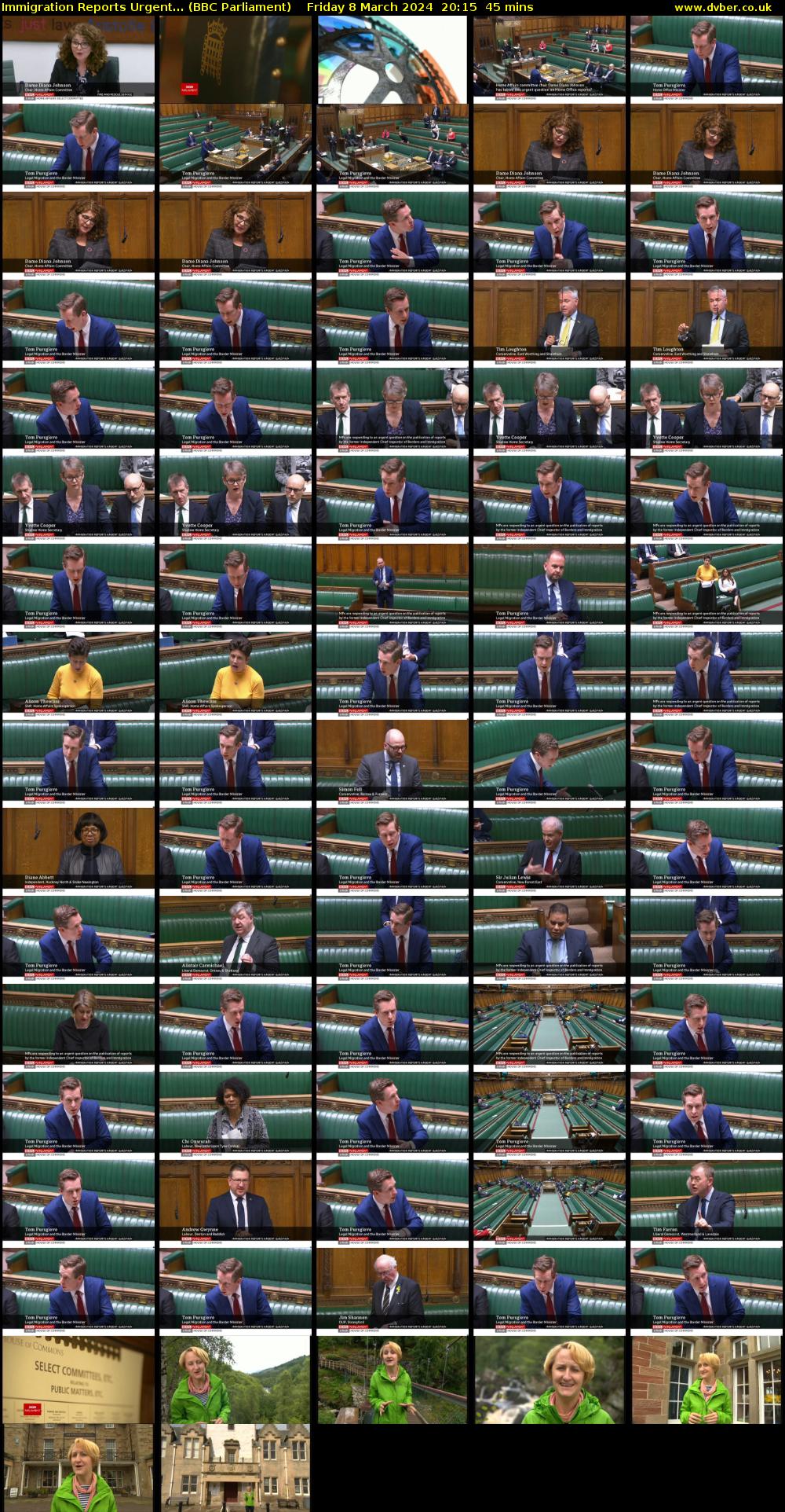 Immigration Reports Urgent... (BBC Parliament) Friday 8 March 2024 20:15 - 21:00