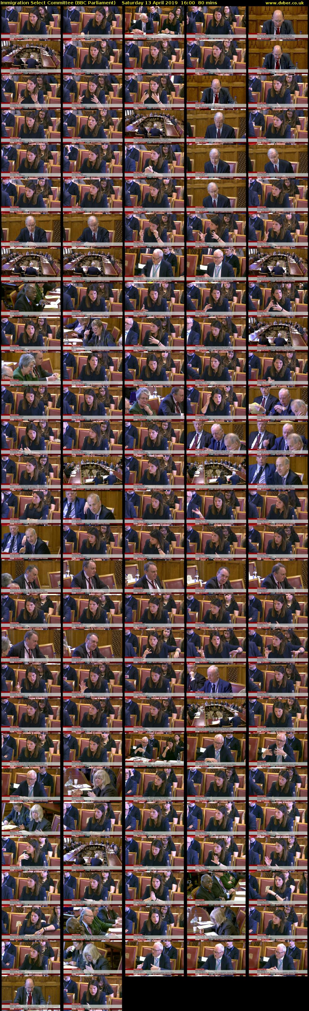 Immigration Select Committee (BBC Parliament) Saturday 13 April 2019 16:00 - 17:20