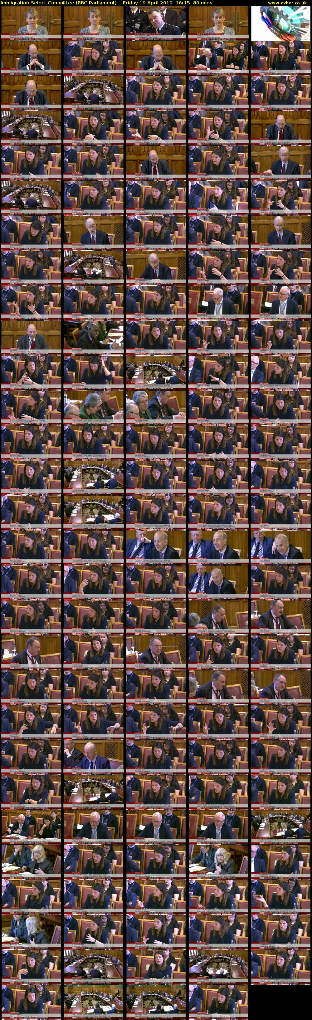 Immigration Select Committee (BBC Parliament) Friday 19 April 2019 16:15 - 17:35