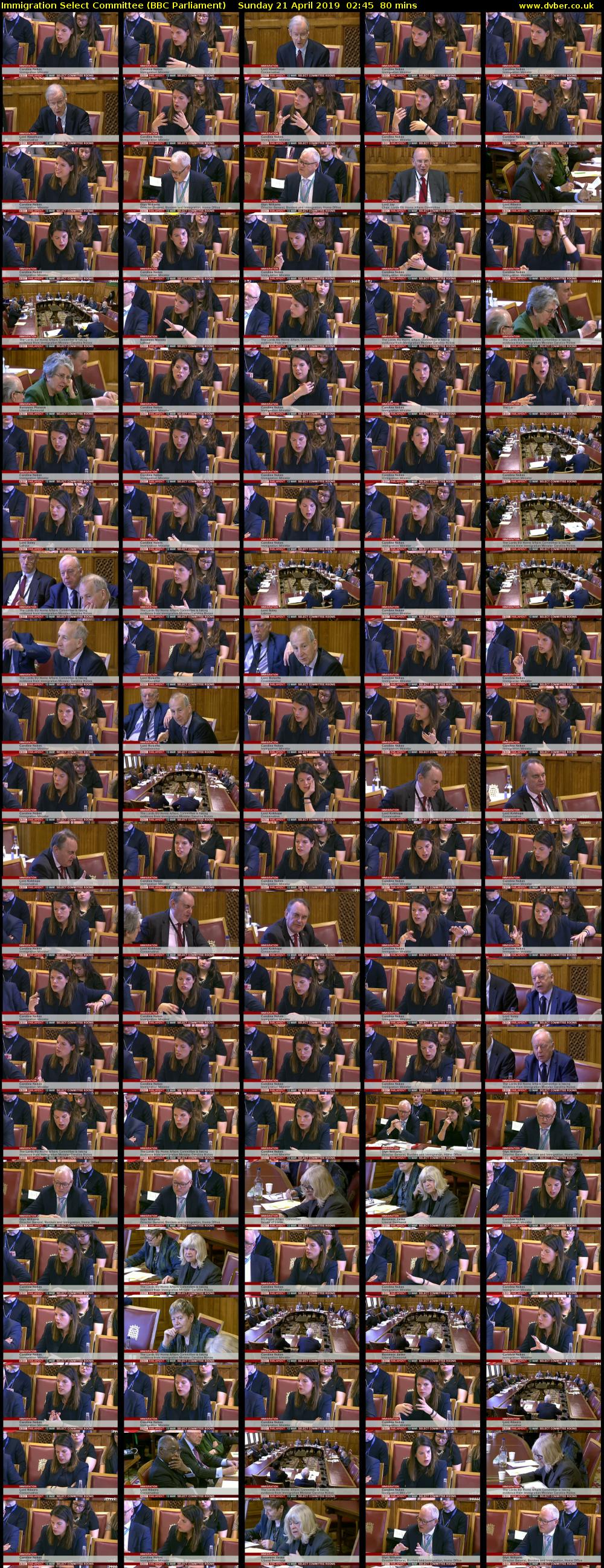 Immigration Select Committee (BBC Parliament) Sunday 21 April 2019 02:45 - 04:05