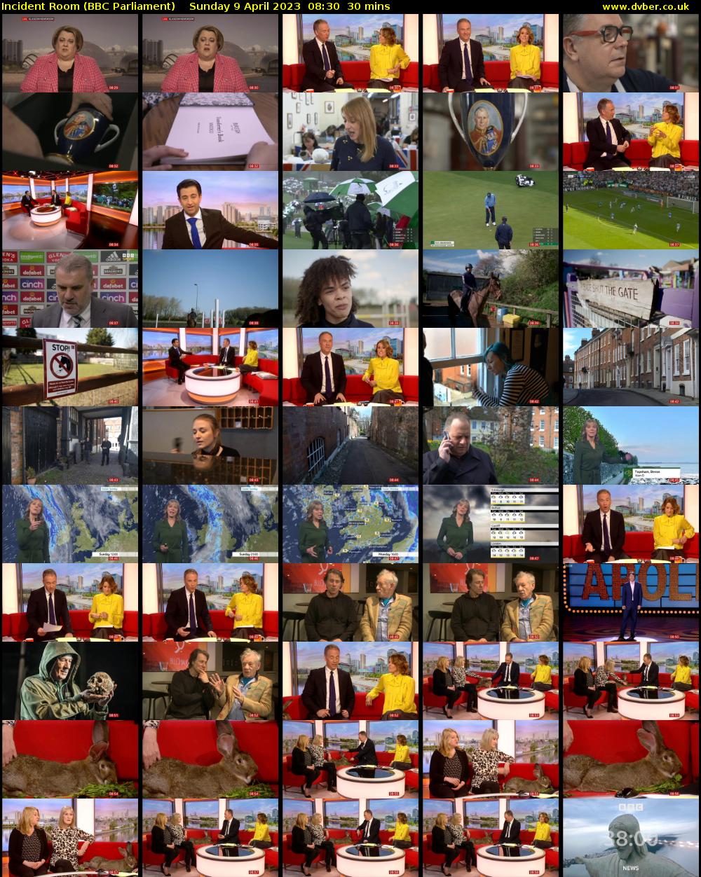 Incident Room (BBC Parliament) Sunday 9 April 2023 08:30 - 09:00