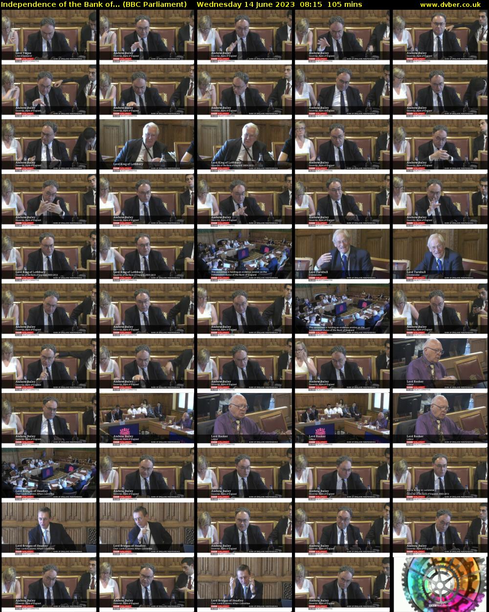 Independence of the Bank of... (BBC Parliament) Wednesday 14 June 2023 08:15 - 10:00