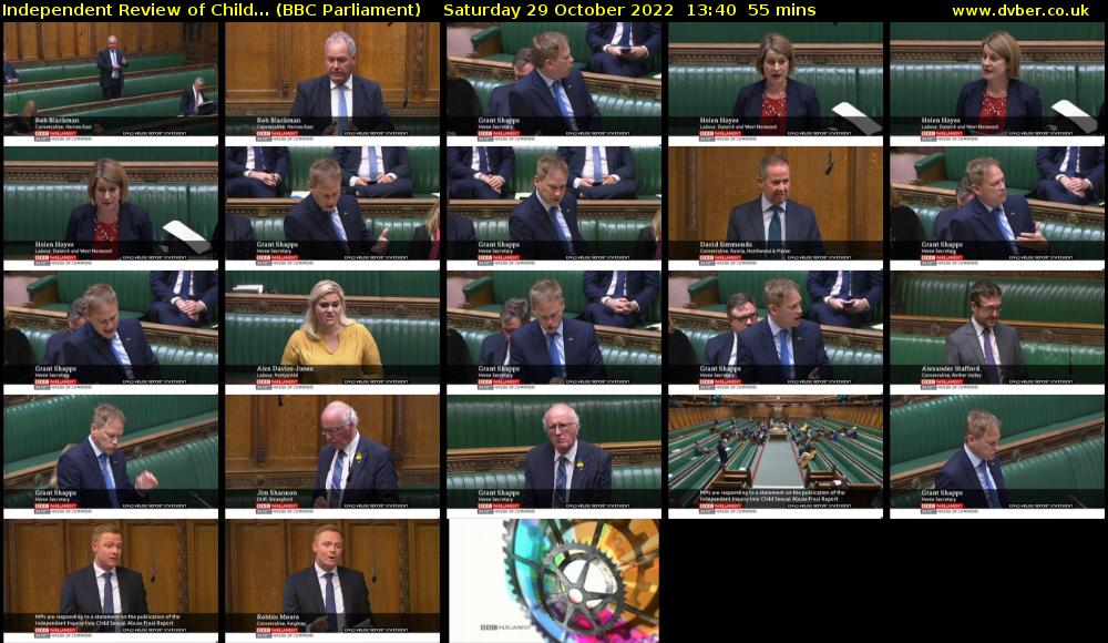 Independent Review of Child... (BBC Parliament) Saturday 29 October 2022 13:40 - 14:35